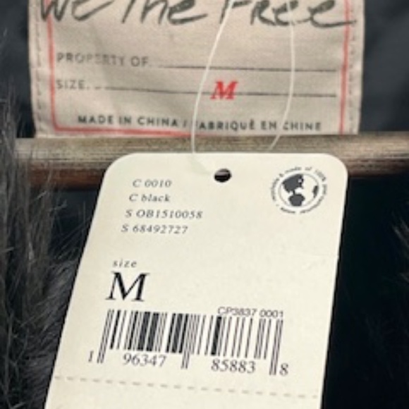 Free People All Night Faux Fur Jacket in Black, Women’s Size Medium NWT - Picture 12 of 14